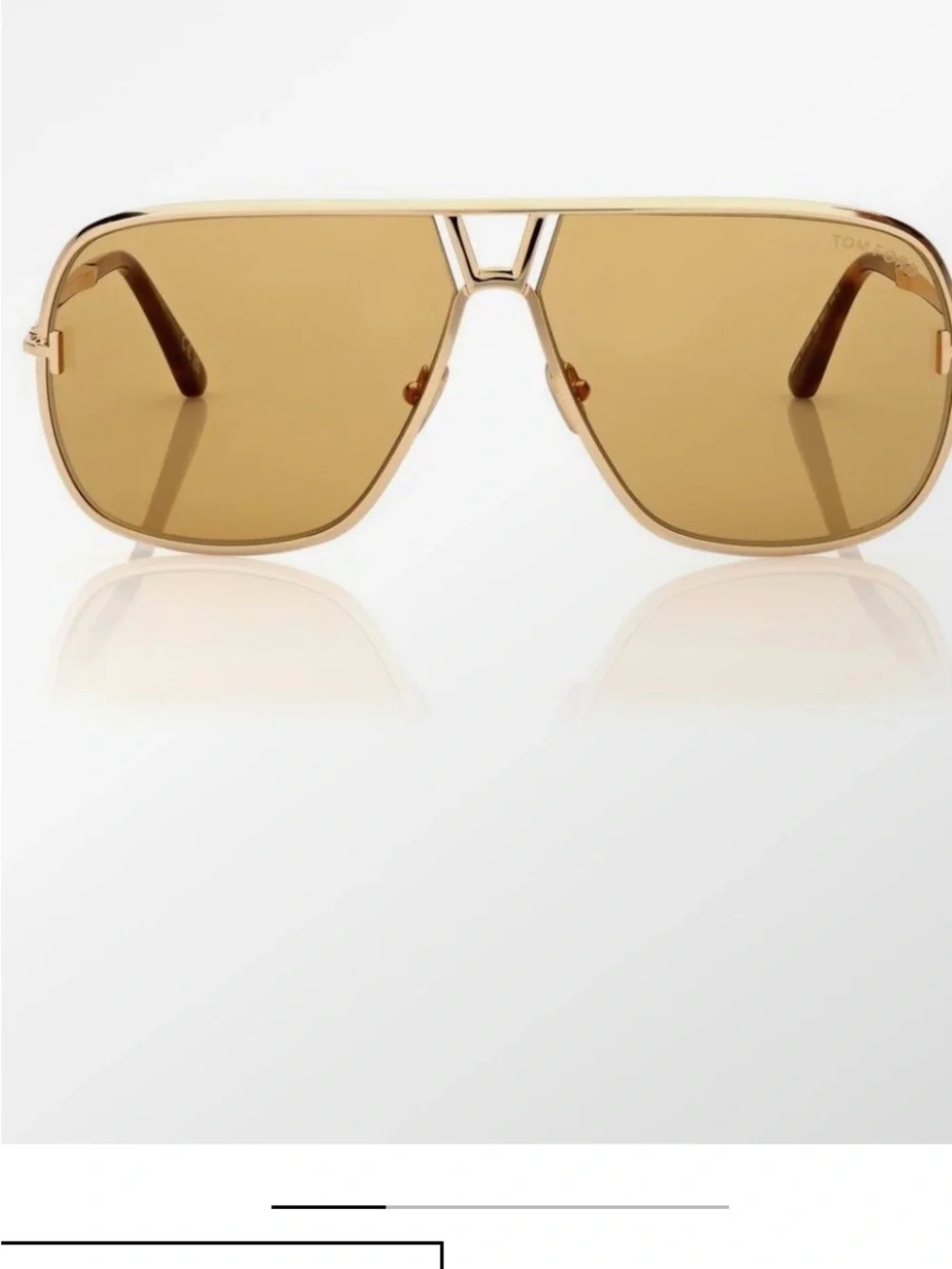 Tom Ford Gold Frame Sunglasses with Brown Gradient Lenses